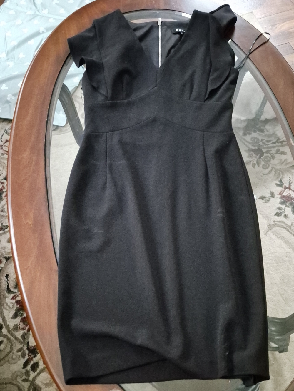 Classic Black V-Neck Sheath Dress